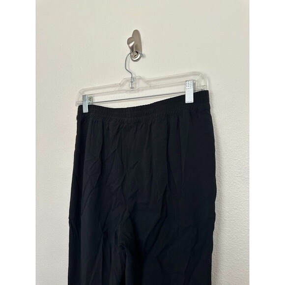 Theory Women's Viewpine C Berger Pants High Rise Pull On Black Mixed Media Sz 4 - Picture 8 of 12